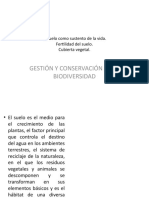 Gestión Y Conservación de La Biodiversidad: El Suelo Como Sustento de La Vida. Fertilidad Del Suelo. Cubierta Vegetal