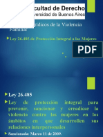 Aspectos Jurídicos de La Violencia Familiar: Ley 26.485 de Protección Integral A Las Mujeres