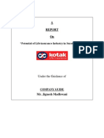 "Potential of Life Insurance Industry in Surat Market": Under The Guidance of