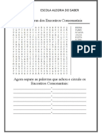 Caça Palavras Dos Encontros Consonantais