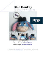 Blue Donkey Free Amigurumi Pattern