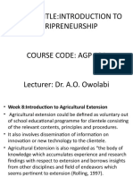 AGP 121 PPT-Introduction To Agripreneurship