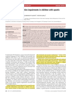 Attentional and Executive Impairments in Children With Spastic Cerebral Palsy