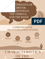 Characteristics of The Driver, The Pedestrian, The Vehicle, and The Road