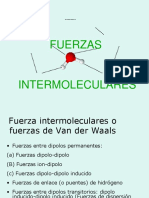 FUERZAS Intermoleculares