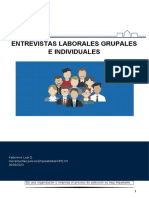 Entrevistas Laborales Grupales E Individuales: en Una Organización o Empresa El Proceso de Selección Es Muy Importante