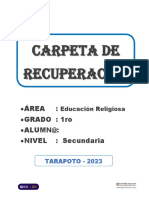 Carpeta de Recuperación: Área: GRADO: 1ro Alumn@: NIVEL: Secundaria