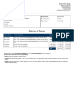 Statement of Account: Invoice Number Invoice Description Due Date Invoice Amount Current Balance