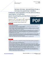 Características Clínicas, Ecocardiográficas y Hemodinámicas de Pacientes Tratados Mediante Valvuloplastia Mitral Percutánea y Resultados Inmediatos