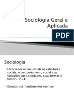 Sociologia Geral e Aplicada: Prof. Jesus