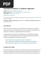 Sedación de Procedimiento en Niños - Enfoque - UpToDate