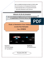 Mémoire de Fin de Formation: Étude Et Simulation D'Une Solution Toip Au Sein D'Une Entreprise Cas: Eniem