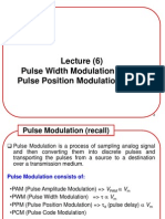 Lecture (6) Pulse Width Modulation (PWM) Pulse Position Modulation (PPM)