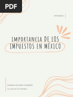 Importancia DE LOS Impuestos en México: Ximena Alpizar Cazares