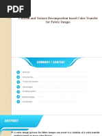 Cartoon and Texture Decomposition Based Color Transfer For Fabric Images