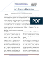 Aristotle's Theory of Imitation: International Journal of Research