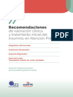 Recomendaciones de Valoracion Clinica y Tratamiento Inicial Del Insomnio en AP