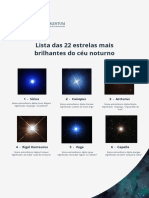 Lista Das Estrelas Mais Brilhantes Do Céu Noturno