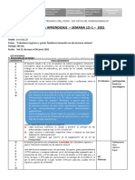 Sesion DE Aprendizaje - Semana 12-1 - 2021: "Año Del Bicentenario Del Perú: 200 Años de Independencia"