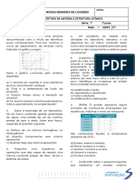 Ficha 1 - Estudo Da Matéria e Estrutura Atômica