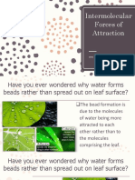 Intermolecular Forces of Attraction