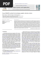 Fuzzy DEMATEL Method For Developing Supplier Selection Criteria