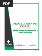 CH-P-002 Reclutamiento, Seleccion y Contratacion