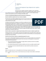 Identify Summative Assessment and Assignment Types Aligned To The Cognitive Level of Outcomes and Objectives