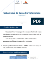 Urbanismo de Baixa Complexidade: Encontro 1