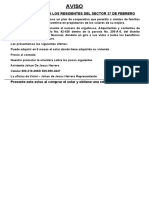 La Oficina de Vicini A Los Residentes Del Sector 27 de Febrero