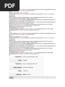 Economía Del Lenguaje Sexista: Comenzado El Estado Finalizado en Tiempo Empleado Puntos Calificación 100,00 de 100,00