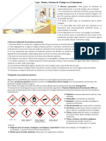 Ficha de Trabajo: Normas y Pautas de Trabajo en El Laboratorio