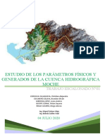 Estudio de Los Parámetros Físicos Y Generados de La Cuenca Hidrográfica Moche