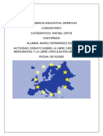 Ensayo La Libre Circulaciã N de Personas y La Libre Circulacion de Mercancias