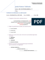 Primera Práctica Calificada - Asistencia en Enfermería en Salud Mental