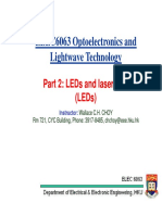 Elec6063 Optoelectronics and Lightwave Technology: Part 2: Leds and Lasers - 1 (Leds)