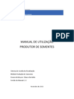 Manual de Utilização Produtor de Sementes