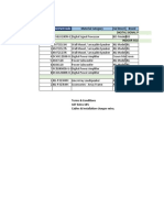 S. No SKU Part Code: Material Category Material Description Brand Digital Signal Processor Indoor Solution