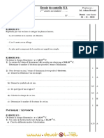 Devoir de Contrôle N°1 - Physique - 1ère AS (2010-2011) MR Adam Bouali 2