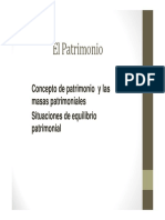 El Patrimonio: Concepto de Patrimonio y Las Masas Patrimoniales Situaciones de Equilibrio Patrimonial