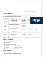 T.Thamaraikannan: Course Name of The Institution Board/ University Year of Passing Percentage