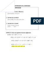 Propiedades de La Derivada. Producto y Cociente