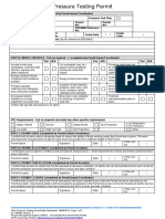 Pressure Testing Permit