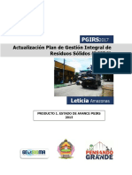 Producto 1. Estado de Avance Pgirs 2015