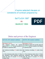 Comparision of Condition of Contract