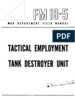 Tactical Employment Tank Destroyer Unit: W.A R Department Field Manual