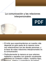 Comunicación y Relaciones Interpersonales