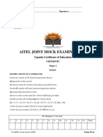 Aitel Joint Mock Examinations: 545/2 Chemistry Paper July/Aug. 2020 2 Hours