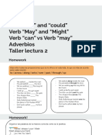 Clase XIV - Verb "Can" Vs Verb "May" Adverbios Taller Lectura 2