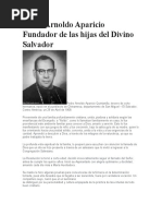 Pedro Arnoldo Aparicio Fundador de Las Hijas Del Divino Salvador